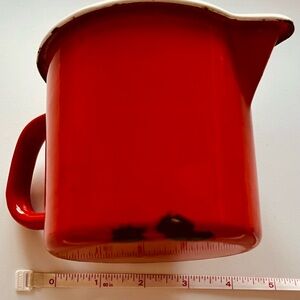 Vintage Orange Enamel Milk Pot (box 1)